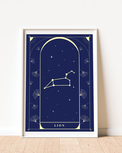 Lion - Constellation - Affiche